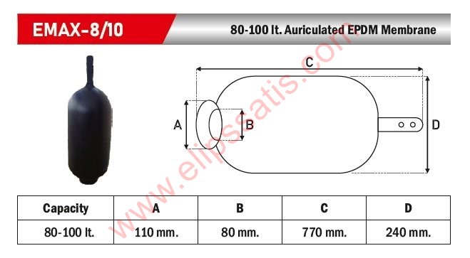 Se.Fa 80/100 LT EPDM Genleşme Tankı Membranı - Kulaklı